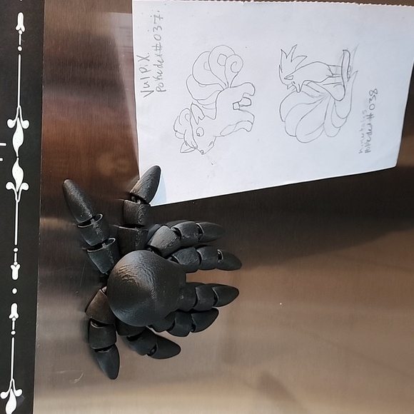 3d Printed Matte Black Clingy Octopus - Picture 3 of 5